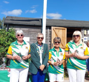Sandie Weston, Linda Jenkins, Sara Quayle Plymstock BC, 2 wood Triples Runner-up